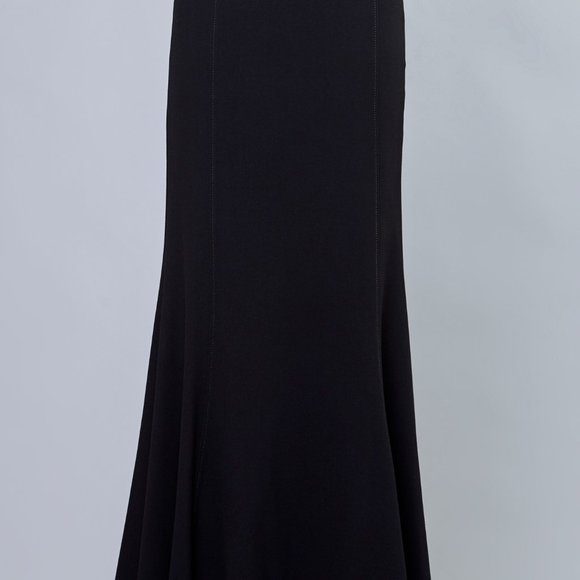 Black Maxi Skirt with Back Detail - Picture 3 of 3